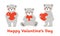 Cute bears and heart. Postcard for Valentine\\\'s Day. Flat style