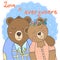 Cute bears vector illustration
