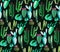 Cute beautiful abstract lovely mexican tropical floral herbal green set of a cactus paint like child pattern on dark background ve