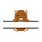 Cute beaver split monogram. Funny cartoon character for shirt, scrapbooking, print, greeting cards, baby shower, invitation, home