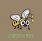 Cute bee cartoon quality illustration