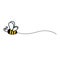 Cute Bee Character Logo Vector