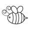 Cute bee flying icon