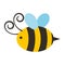 Cute bee flying icon