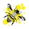 Cute bee, hand drawing illusstration, vector EPS 10