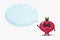 Cute beetroot mascot with bubble speech