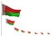 Cute Belarus isolated flags placed diagonal, photo with soft focus and place for text - any holiday flag 3d illustration