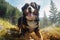 Cute bernese domestic mountain dog. Generate Ai