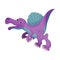 Cute Bipedal Dinosaur with Tail and Claws as Ancient Reptile Vector Illustration