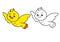 Cute bird Coloring page. Yellow bird colouring worksheet book publishing