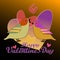 Cute bird couple on Valentine\\\'s Day