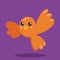 CUTE BIRD SMALL ORANGE 10