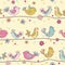 Cute Birds and Birds Houses Background