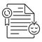 Cute birth certificate icon, outline style