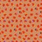 Cute birthday background on violet, red and orange