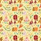 Cute birthday seamless pattern