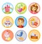 Cute birthday stickers