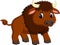 Cute bison cartoon