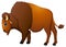 Cute bison cartoon