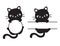 Cute Black Cat Frame Vector Illustration