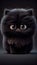 Cute Black Fluffy Hair Black Cat As A Pixar Character AI Generative