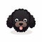 Cute Black Poodle Dog Illustration - Emphasis On Facial Expression