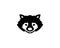 Cute Black raccoon logo