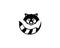 Cute Black raccoon logo