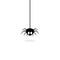 Cute black spider hangs on a cobweb. Halloween concept. Vector on isolated white background. EPS 10