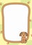 Cute blank frame design with adorable dog vector