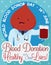 Cute Blood Drop like a Doctor Promoting Blood Donor Day, Vector Illustration