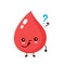 Cute blood drop with question