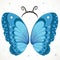 Cute blue Butterfly wings and hoop with antennae