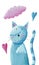 Cute blue cat