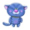 Cute blue cat smiling sticker