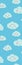 Cute blue cloud bookmark template