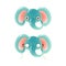 Cute blue color elephant kid mask, school carnival party