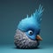 Cute Blue Little Bird: Punk-inspired 3d Rendering With Baroque-inspired Still Lifes