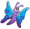 Cute blue and purple butterfly