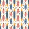 cute boho style seamless pattern. tile