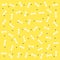 Cute bone pattern yellow background