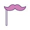 Cute booth prop moustache cartoon