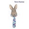 Cute boss Bunny in a tie on a white background