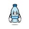 Cute bottle cartoon character. mineral water mascot