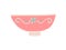 Cute Bowl Dishware, Ceramic Crockery Vector Illustration