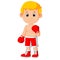 Cute boy boxing cartoon