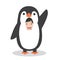 Cute boy cartoon wearing penguin costume