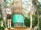 Cute boy enjoying activity in climbing adventure park at sunny summer day. Kid climbing in rope playground structure.