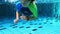 Cute Boy Swimming Underwater