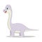 Cute brachiosaurus cartoon on white background